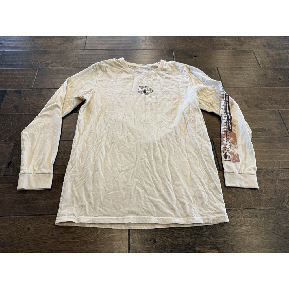 Dutch Bros Unisex Beige It's All Good Long Sleeve Tee Shirt Size L 100% Cotton - Picture 2 of 9